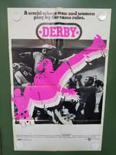 1971 DERBY One Sheet Poster 27x41" ROLLER DERBY ROLLERSKATING SPORTS DOCUMENTARY