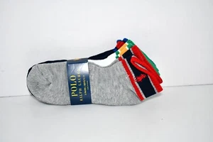 Polo Ralph Lauren Little/Big Boys 4-11 Striped Quarter Length Sock 3-Pack #B6241 - Picture 1 of 3
