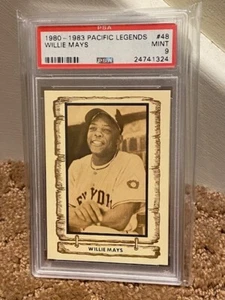 1980-83 Pacific Willie Mays #48 PSA 9 DEAD CENTERED LOW POP Card -J - Picture 1 of 1