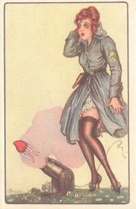 Artist Busi Woman Italian W/Canon Postcard - Picture 1 of 2