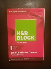 H&R Block Premium & Business Tax Software 2018 SMALL BUSINESS OWNERS (Not MAC)