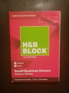 H&R Block Premium & Business Tax Software 2018 SMALL BUSINESS OWNERS (Not MAC) - Picture 1 of 4