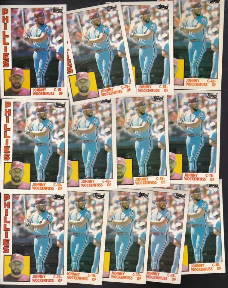 1984 Topps Traded #130T LOT of (13) JOHNNY WOCKENFUSS  NM/MT Phila PHILLIES  - Image 1 of 1