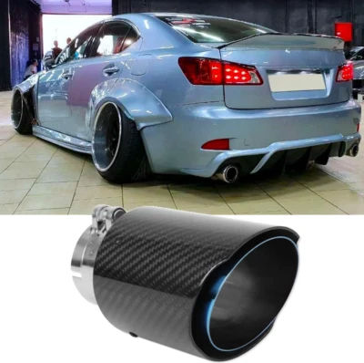 2.5英寸3.5英寸输出碳纤维消声器排气尖尾管适用于雷克萨斯IS300 IS350 — 第 1/4 张图片