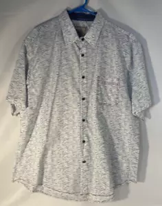 Italia Blue and White Short Sleeve Button-up Shirt Size XXL - Picture 1 of 7