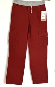 CAMP AND CAMPUS Boy Sz L ( 14/16 ) Cargo Pants Drawstring NWT Brown - Picture 1 of 8