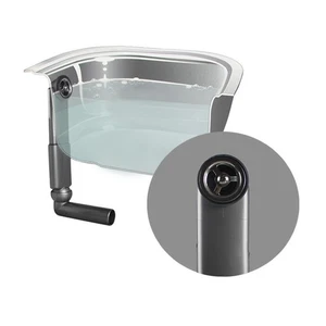 Functional Side Round Overflow Device for Kitchen Sink with Black Finish - Picture 1 of 12