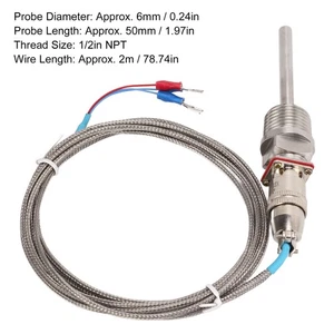 WZP‑270 Temperature Sensor PT100 Temperature Probe W/ And For Industry ♫ - Picture 1 of 12