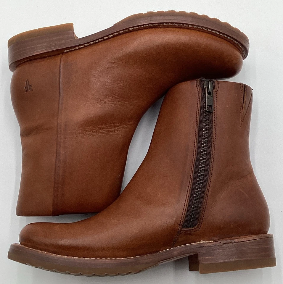 Bota Feminina Frye Veronica Zíper Interior Casual Bronze Tamanho 5.5 B - Imagem 1 de 4