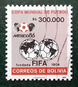 BOLIVIA 1986 300b Used Football FIFA Mi 1037 Scott 723 XF 8965 - Picture 1 of 2