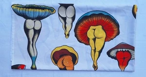 Mushroom Butts Butt Shower Curtain Novelty Funny - Picture 1 of 4