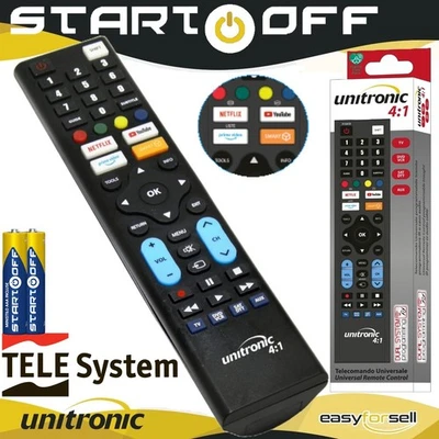 TELECOMANDO TV TELESYSTEM UNIVERSALE SCEGLI IL MODELLO TI ARRIVA PRONTO PILE INC - Immagine 1 di 4