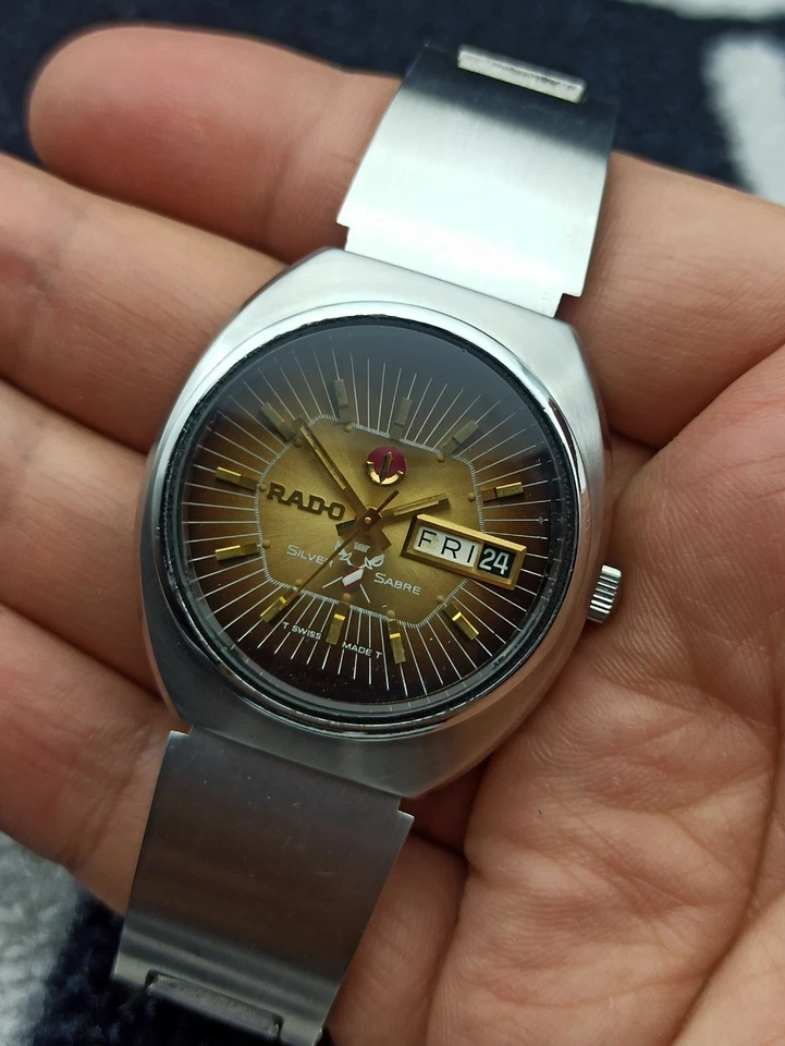 RELOJ PULSERA CLÁSICO RADO PLATA SABLE HOMBRE HECHO EN JAPÓN AÑOS 70 AUTOMÁTICO Foto 1 de 1