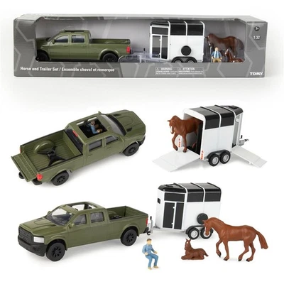 John Deere 1:32 Horse Trailer Set Kids/Children Interactive Playset Toy 3y+ - Image 1 of 4