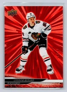 2024-25 Upper Deck S1 #42 Connor Bedard -Outburst Red 11/25-Blackhawks - Foto 1 di 2