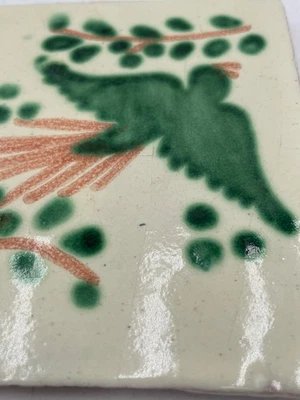 Mexican Tile Folk Art Handmade Talavera Backsplash Handpainted Mosaic - Image 1 of 4