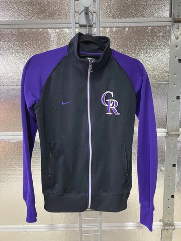 Colorado Rockies Track Jacket - Adult Small - Nike - Zip UP - Lightweight Cover