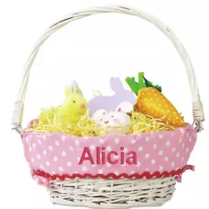 Easter Baskets with Personalized Liners- Pink - Picture 1 of 4