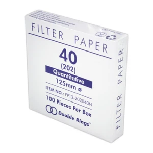 Double Ring Filter Paper Quantitative Ashless Medium Speed No.202 No.40 100/Box - Picture 1 of 1