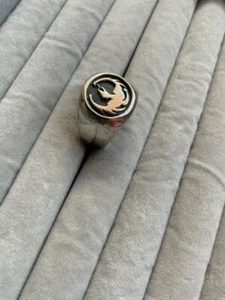 Vintage Men's Signet Ring Silver 925 Japan Brand Circle Jewelry - Picture 1 of 6