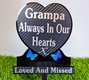 Targa commemorativa a forma di cuore del nonno - Custodisci la memoria dei tuoi cari - Foto 1 di 4