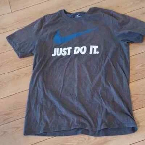 Nike Tee men's gray SS Tee with slogan , "Just Do It" EUC XL TG - Picture 1 of 3