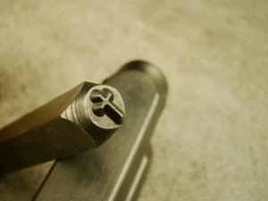 "Narrow Cross" Stamp -6mm-Large Stamp-Metal-Hardened Steel-Gold & Silver Bar - Picture 1 of 3