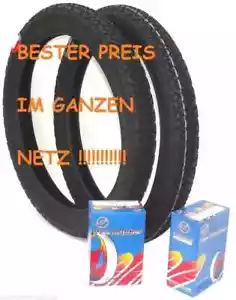 ☺Moped Mofa 2 Reifen mit 2 felgenband und 2 Schlauch Set 2 1/4 - 16 26N 20x2.25☺ - Bild 1 von 1