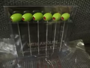 Perfect Martini 6x OLIVE COCKTAIL PICKS martini daquiri margarita NEW party pick - Picture 1 of 3