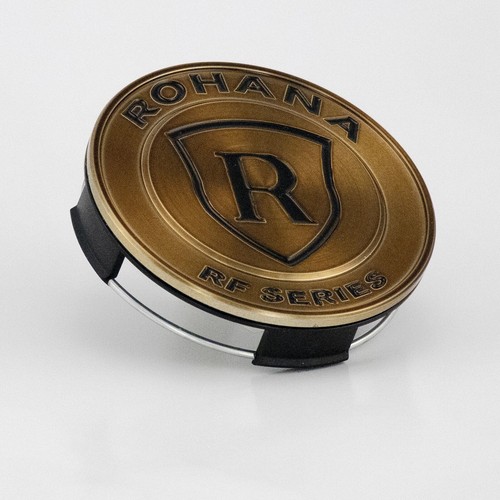 ROHANA BRUSHED BRONZE/BLACK CENTER CAPS FOR ROHANA RF SERIES WHEELS SET ...