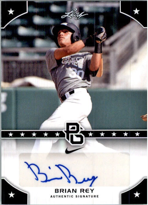 BRIAN REY Lakre County DockHounds 2015 Leaf *PERFECT GAME* AUTOGRAPH RC - Image 1 of 1