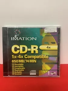 Imation CD-R 1x-4x Compatible 650Mb/ 74 Min-New/Sealed - Picture 1 of 3