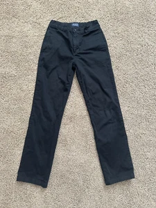 THE CHILDREN'S PLACE Boys dress PANTS uniform pants black size 12 slim - Picture 1 of 4