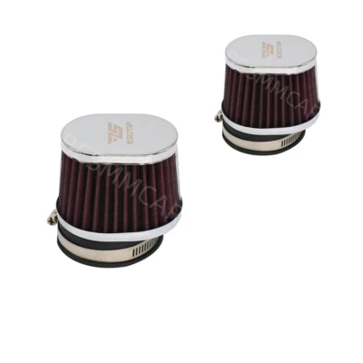 Motorcycle High Flow Air Intake Cleaner Filter Pods Kit High Performance Parts - Image 1 of 4