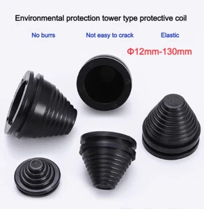 Φ12mm-130mm Turmform Tülle Schutz Schrank Staubschutz Dichtring schwarz - Picture 1 of 6