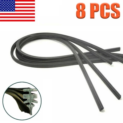 8 x Pcs Universal 28" Car Bus Silicone Frameless Windshield Wiper Blade Refill - Image 1 of 4