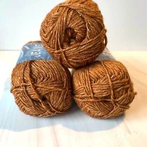 NEW Lion Brand Jeans Yarn Color: Top Stitch Orange 3 3.5oz Skein Medium Weight 4 - Picture 1 of 7