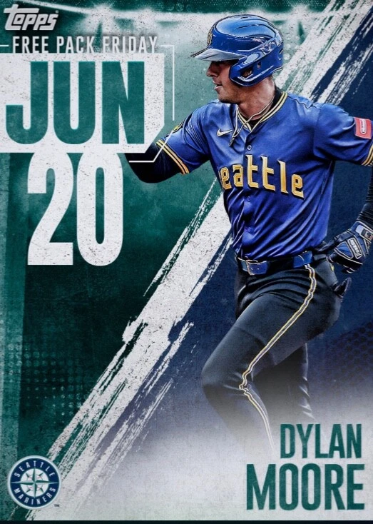 [DIGITAL] Topps Bunt - Dylan Moore Free Pack Friday 25 S2 Jun 20 Team Color - Image 1 of 1