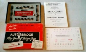 Vintage Auto Bridge Play Yourself Bridge Game with book 7score cards, orig box - Picture 1 of 3