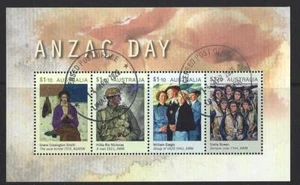AUSTRALIA 2020 ANZAC DAY HOJA MINIATURA FINA USADA - Imagen 1 de 1