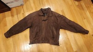 Georgetown Leather Design Sz L Leather Jacket Brown W/ Zip out Thinsulate Lining