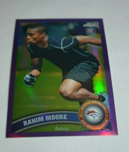 2011 TOPPS CHROME - RAHIM MOORE S. BRONCOS RC. CARD # 44 PURPLE REFRACTOR # 499 - Picture 1 of 2