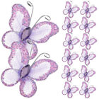 50pcs Mini Mesh Butterflies - Elegant Purple Organza Decorations