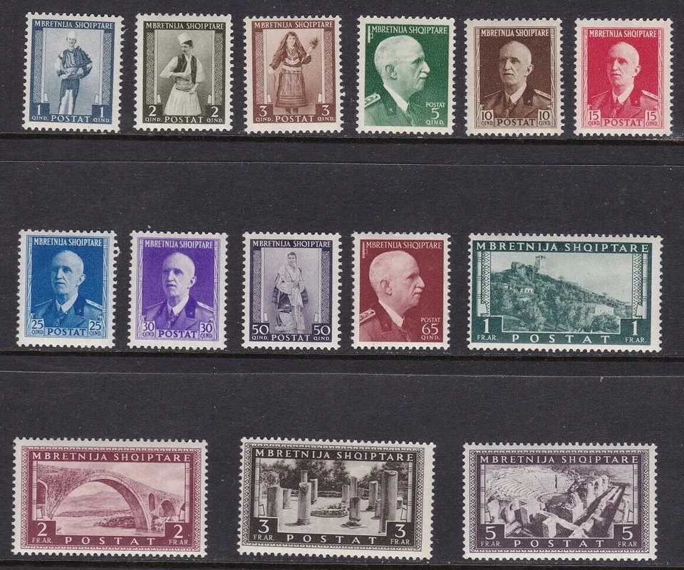 Albania Albanien Albanie 1939 MiNr 298-311 MLH Full Set Airmail Albanian Kingdom - Image 1 of 1
