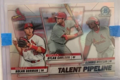 2020 TALENT PIPELINE TOP BOWMANS CHROME GORMAN,CARLSON,MONTERO  CARDNALS! - Image 1 of 2