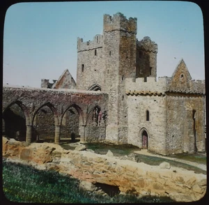 Photo ISLE OF MAN ST GERMAINS CATHEDRAL Magic Lantern Slide C1890 IOM .. ANTIQUE - Picture 1 of 5