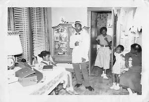 ORIGINAL Vintage African American Pimp Interior Room Snapshot Photograph 1950's - Picture 1 of 2