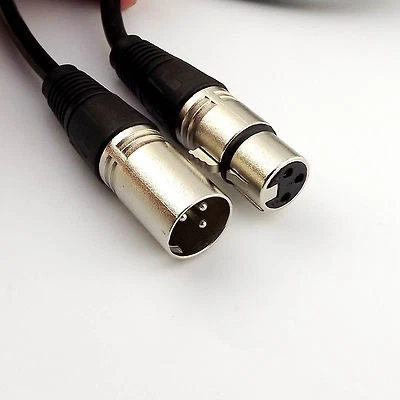 XLR 3 Pin Male to Female Shielded Powered Speaker Audio Microphone Mic AV Cable - Image 1 of 4
