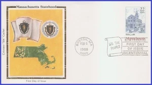 USA4 #2341 U/A COLORANO SILK FDC Massachusetts - Bild 1 von 1
