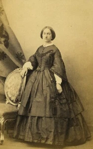 Frankreich Paris Frau Mode Second Empire altes CDV Foto Gustave Le Gray 1860 - Bild 1 von 3